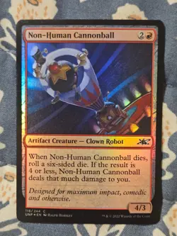 Non-Human Cannonball FOIL Unfinity MTG Magic - Image 1
