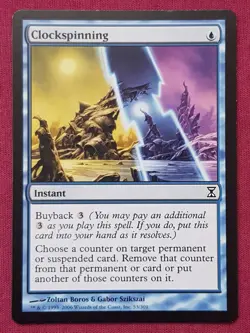 Magic The Gathering TIME SPIRAL CLOCKSPINNING blue card MTG - Image 1