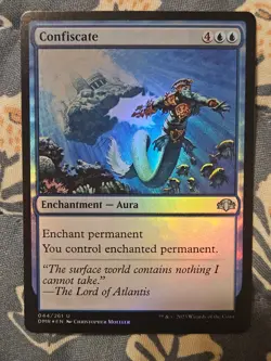 Confiscate FOIL Dominaria Remastered MTG Magic - Image 1