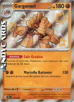 GARGANACL 178/091 • Rara Shiny • Destino di Paldea PAF POKEMON - Image 1