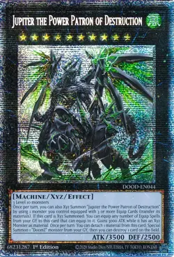Yugioh DOOD-EN044 Jupiter the Power Patron of Destruction Starlight Rare MINT - Image 1