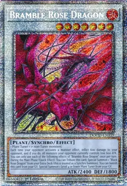 Yugioh DOOD-EN039 Bramble Rose Dragon Starlight Rare 1st MINT - Image 1