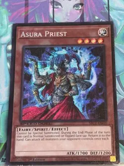Yugioh 1x Asura Priest Prismatic Secret Rare PSR SBC2-ENI05 Speed Duel 1st Ed NM - Image 1