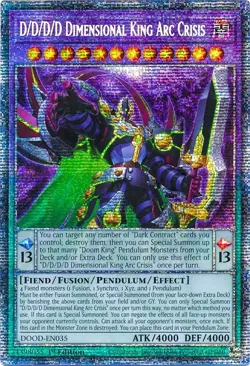 Yugioh DOOD-EN035 D/D/D/D Dimensional King Arc Crisis Starlight Rare 1st MINT - Image 1