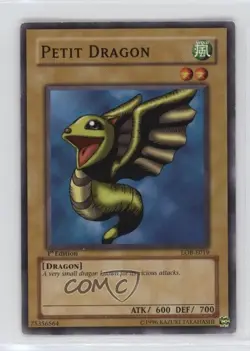 Petit Dragon European YuGiOh Legend of Blue Eyes White #LOB-E019 2002 - Image 1
