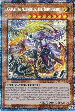 Yugioh DOOD-EN026 Dogmatika Fleurdelis, the Thunderbolt Starlight Rare 1st MINT - Image 1
