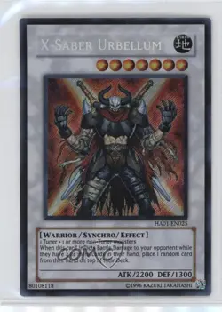 X-Saber Urbellum Unlimited YuGiOh Hidden Arsenal 1 #HA01-EN025 2009 - Image 1