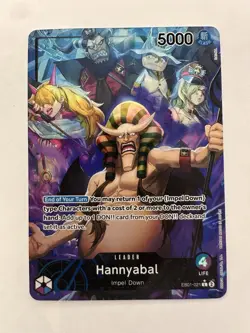 Hannyabal EB01-021 L - One Piece TCG CCG Card Game - Alternate Art Leader - Image 1