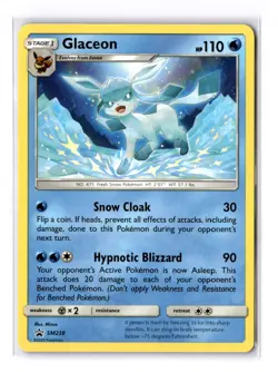 Glaceon - SM238 Sun & Moon Regular Black Star Promo Card - NM - POKEMON TCG - Image 1