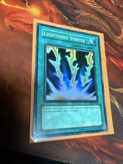 Lightning Vortex Super Rare Holo Yugioh Card FET-EN040 - Image 1