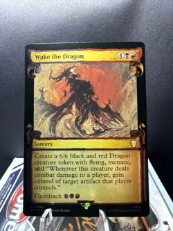 MTG Lord of the Rings Wake the Dragon (Showcase Scrolls) Foil - Image 1