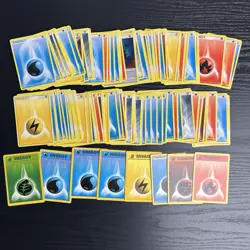 Pokemon TCG 112 Energy Card Lot Bulk LP - Deck Building - Vintage 1999-2007 - Image 1