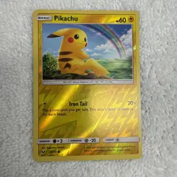 Pikachu 28/73 Reverse Holo Common Pokemon Shining Legends - LP/NM - Image 1