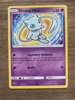 Shining Mew Shining Legends Holo Rare Pokemon 40/73 - Image 1