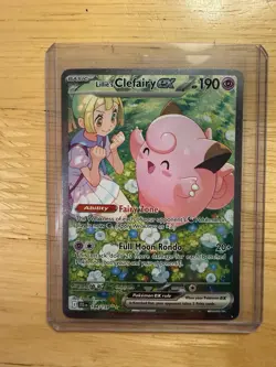 Near Mint Lillie’s Clefairy EX Pokemon Card - Special Illustration Rare TCG - Image 1