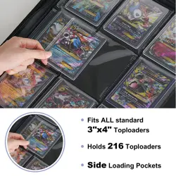 Toploader Binder 216 Card Holder with 9 Pocket Double Sided Sleeves TCG Sports - Image 3