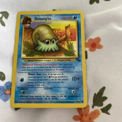 Omanyte 1st Edition 52/62 | Fossil WOTC | Common Pokemon Card | LP - Image 1