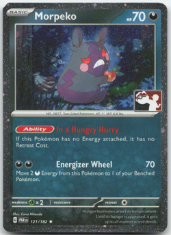 Morpeko 121/182 Play Stamp Promo Pokemon Card NM - Image 1