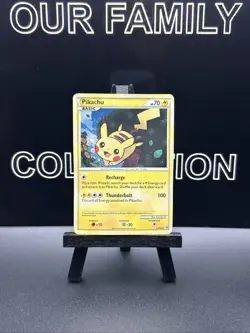 Pikachu Holo Rare HG5503 Black Star Promo Pokemon TCG 2010 BENT CARD HP - Image 1