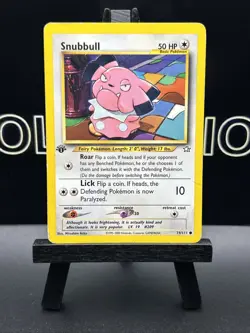 1st Edition Snubbull Neo Genesis 74/111 Pokemon Card Regular MP - Image 2