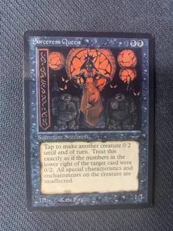 MTG Magic the Gathering Arabian Nights Sorceress Queen LP - Image 1