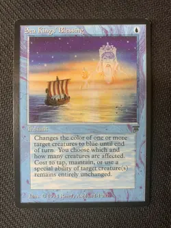MTG Magic the Gathering Legends Sea Kings Blessing NM - Image 1
