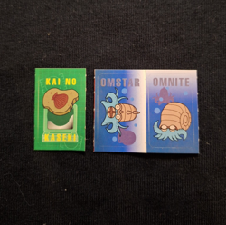 Omanyte Omastar Rare Sticker Seal Pokemon Nintendo Zukan Japanese Vintage Bandai - Image 1