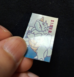 Rhyhorn Rhydon Rare Sticker Seal Pokemon Nintendo Zukan Japanese Vintage Bandai - Image 2