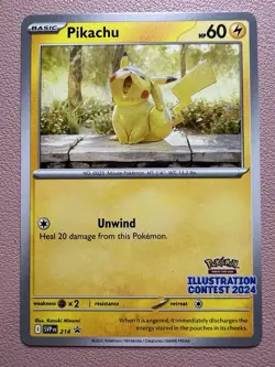 Pokemon TCG Lot of 2 - 2024 Pokemon Illustration Contest Pikachu & Feraligatr - Image 2