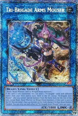 Yugioh DOOD-EN051 Tri-Brigade Arms Mouser Starlight Rare 1st Edition MINT - Image 1