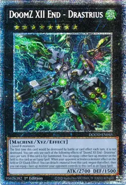Yugioh DOOD-EN045 DoomZ XII End - Drastrius Starlight Rare 1st Edition MINT - Image 1