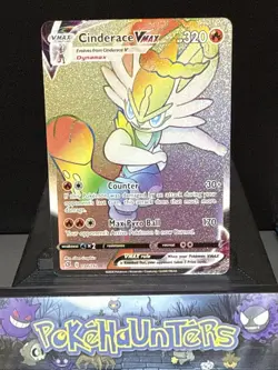Pokemon Card Cinderace VMAX 194/192 Secret Rare Rebel Clash Near Mint - Image 1