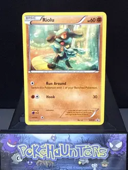 Pokemon Card Riolu BW33 Black & White Black Star Promo Non Holo Near Mint - Image 1