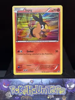 Pokemon Card Tepig TW02 Holo Black Star Promo Black & White Near Mint - Image 1