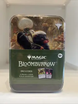 Magic The Gather Bloomburrow Tin 2 Promo Cards, 5 Play Booster Packs Mtg Skunk - Image 2