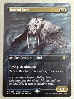 MTG / Baleful Strix / BLC / #0086 / Regular (Borderless) / Rare / NM - Image 1