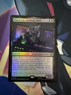 1 x Black Cat, Cunning Thief - Foil - Marvel's Spider-Man - NM-Mint - MTG - Image 1