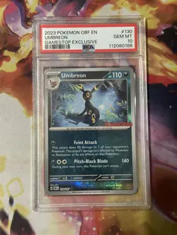 PSA 10 2023 Pokemon Umbreon 130/197 Obsidian Flames Gamestop Promo OBF EN - Image 1