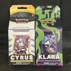 POKEMON TCG Cyrus + Klara Set of 2 Premium Tournament Collection FACTORY SEALED - Image 1
