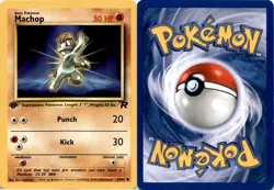 2000 Pokemon, Team Rocket, #59/82 Machop, 1st Edition, Common - Image 1