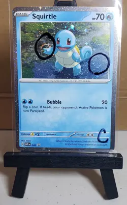 Pokemon TCG Squirtle 048 Cosmos Holo Black Star Promo NM W/Double Swirl 2 C - Image 1
