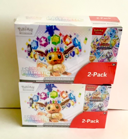 Pokemon Prismatic Evolutions ETB & Booster Bundle Costco 2-Pack 2 sets Sealed - Image 1