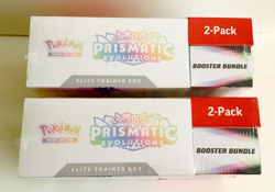 Pokemon Prismatic Evolutions ETB & Booster Bundle Costco 2-Pack 2 sets Sealed - Image 3
