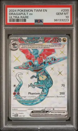 2024 Pokemon #200/167 Dragapult ex Ultra Rare PSA 10 - Image 1