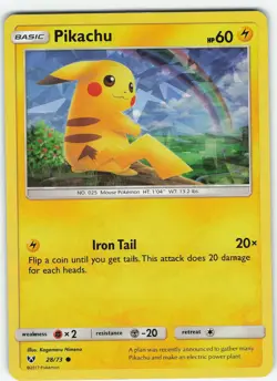 Pikachu - 28/73 (Cracked Ice Holo) Common Holo Deck Exclusives LP Pokemon - Image 1