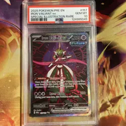 Pokemon TCG Iron Valiant EX 157/131 SV Prismatic Evolutions 2025 PSA 10 Gem MINT - Image 1