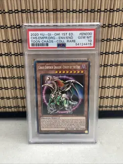 2020 Yu-Gi-Oh! Chaos Emperor Dragon - Envoy of the End 1st Ed TOCH-EN030 PSA 10 - Image 1