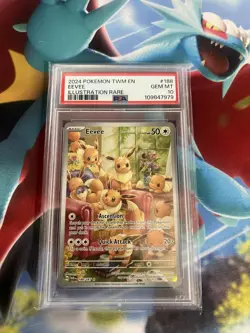 Eeeve 188/167 Twilight Masquerade PSA Graded 10 Pokemon Trading Card Game - Image 1