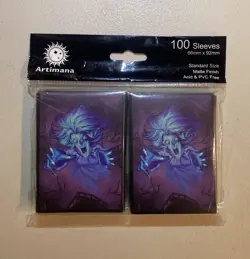 MTG Card Sleeves 100CT (Duskmourn Ghost) Matte Art Card Sleeves Matte Black - Image 1