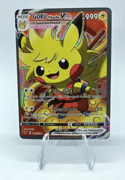 PIKACHU POKEMON GOKU DRAGON BALL Z DBZ PIKA CARTE CARD PRISM HOLO MANGA 17/55 - Image 1